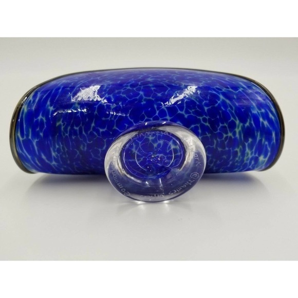 Thames Glass Signed Hand Blown Glass Art Glass Photo Picture Card Holder Display - Picture 6 of 10